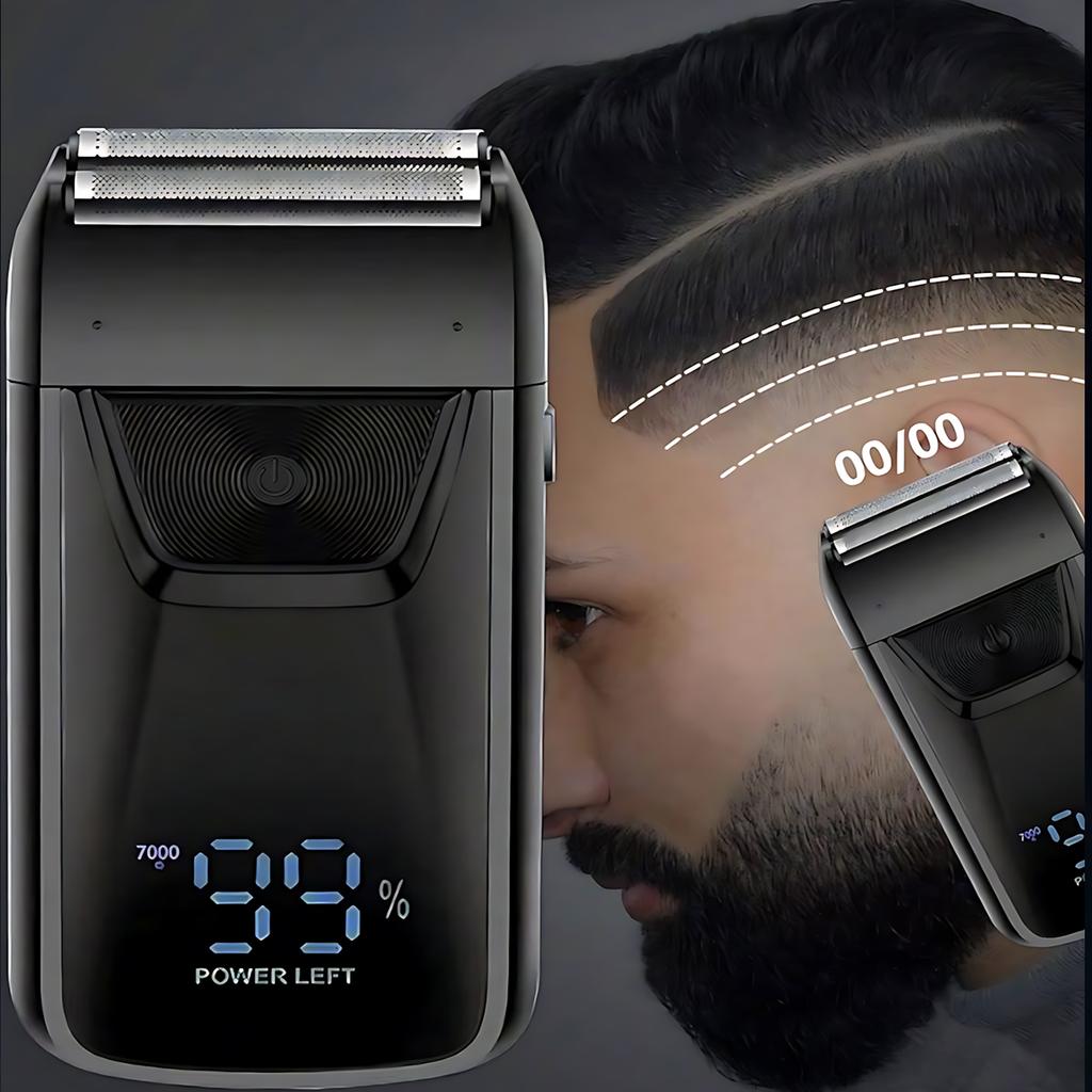 Мужской эпилятор для бороды, электробритва, 3D плавающая машинка для стрижки волос, для волос на груди и ногах, портативная бритва, светодиодный дисплей, перезаряжаемый литий-ионный аккумулятор