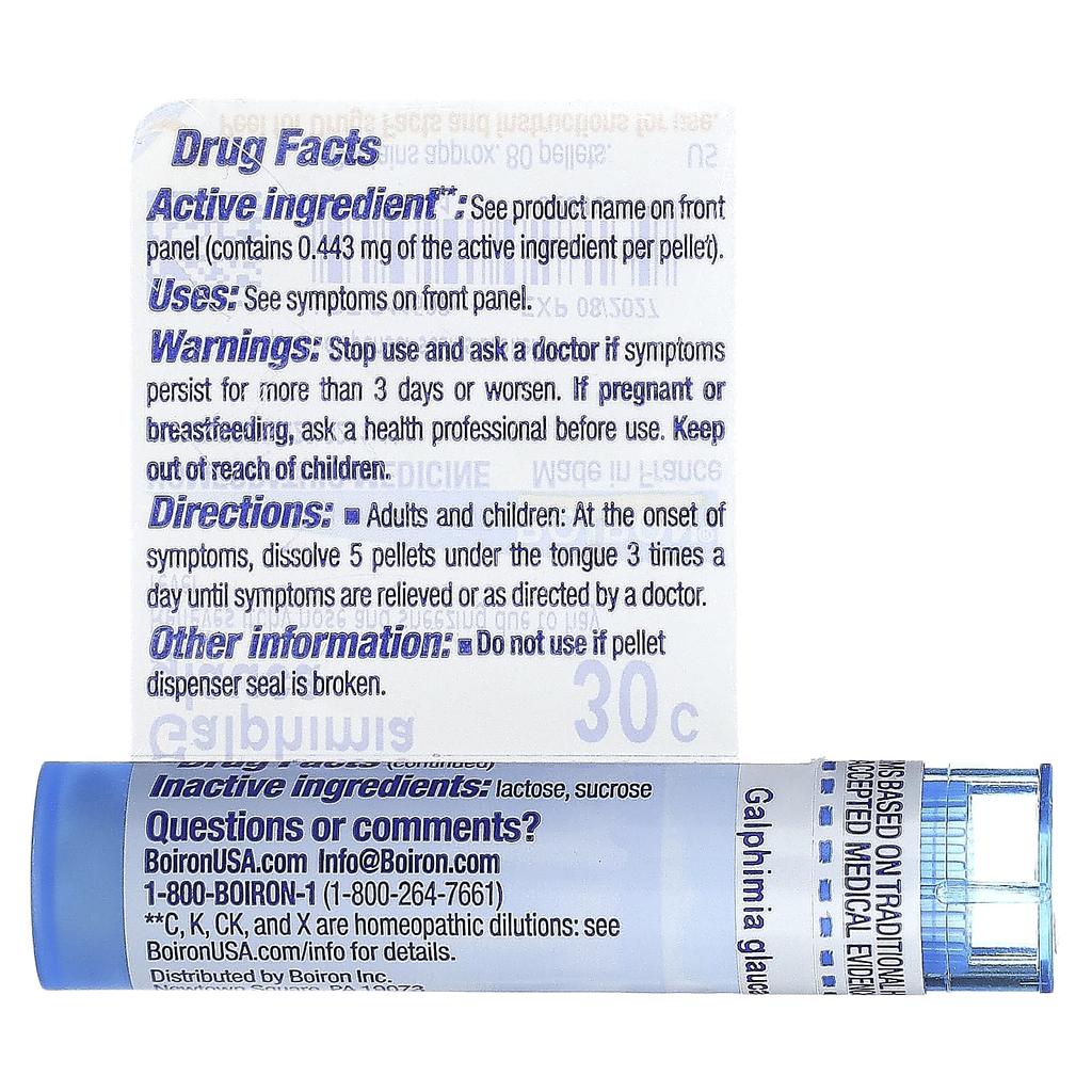 Galphimia Glauca, 30C, Hay Fever Reliever, Approx. 80 Pellets