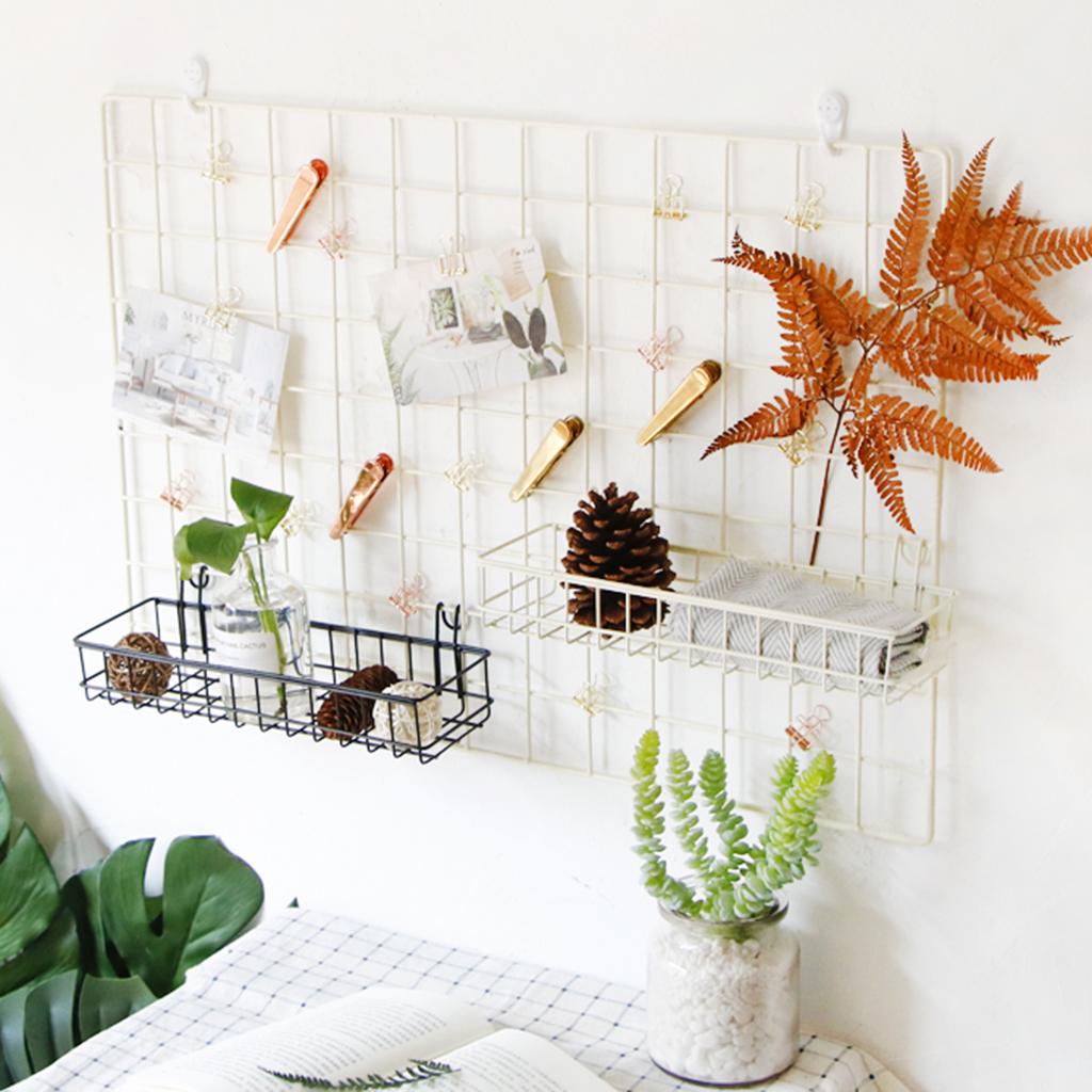 Металлическая настенная корзина для хранения, полка, держатель, органайзер, домашний декор, 40x10x5см