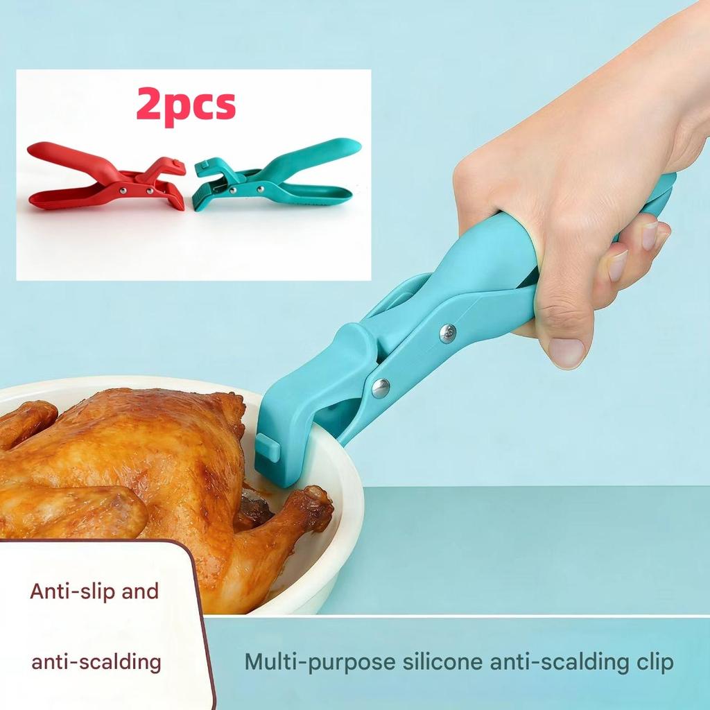 1/2pcs Multi-Purpose Silicone Pot Clip with Anti-Scald Design, Bowl & Spoon Holder Rest for Kitchen Cooking Utensils & Stovetop