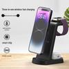 Вертикальное беспроводное зарядное устройство 3-в-1 для устройств Apple: Телефон, наушники и часы.