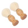 Mini Shaving Brush Synthetic Wooden Handle Soft Men Shaving Brush for Travel Home Use