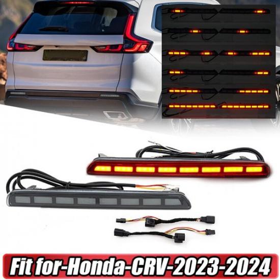 Для Honda CRV CR-V -2024 Тонированные светодиодные задние противотуманные фары и фонари заднего бампера