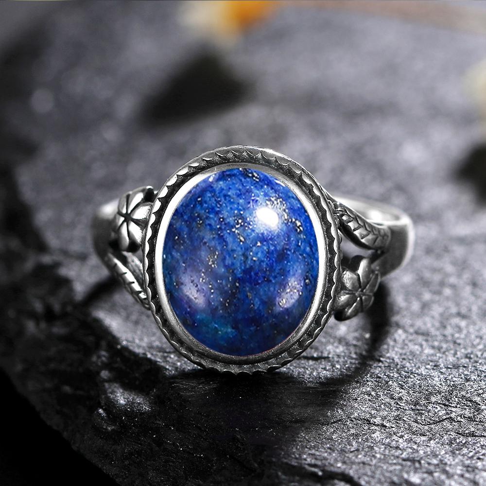 Серебряное кольцо S925 Femme JewelrНатуральный лунный камень Тигровый глаз Персонализированные кольца для женщин Bijoux Свадебные украшения Подарок