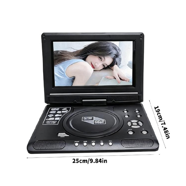 Versatiled 9.8Inch Portable Disc Player With 270 Degree Rotatable Screen And TV Tuner USB Playback