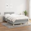 Maison Exclusive - Sommier à lattes de lit et matelas gris clair 120x190 cm tissu