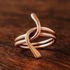 Кольцо-узел ручной работы из чистой меди – Регулируемое минималистичное кольцо из медной проволоки для женщин