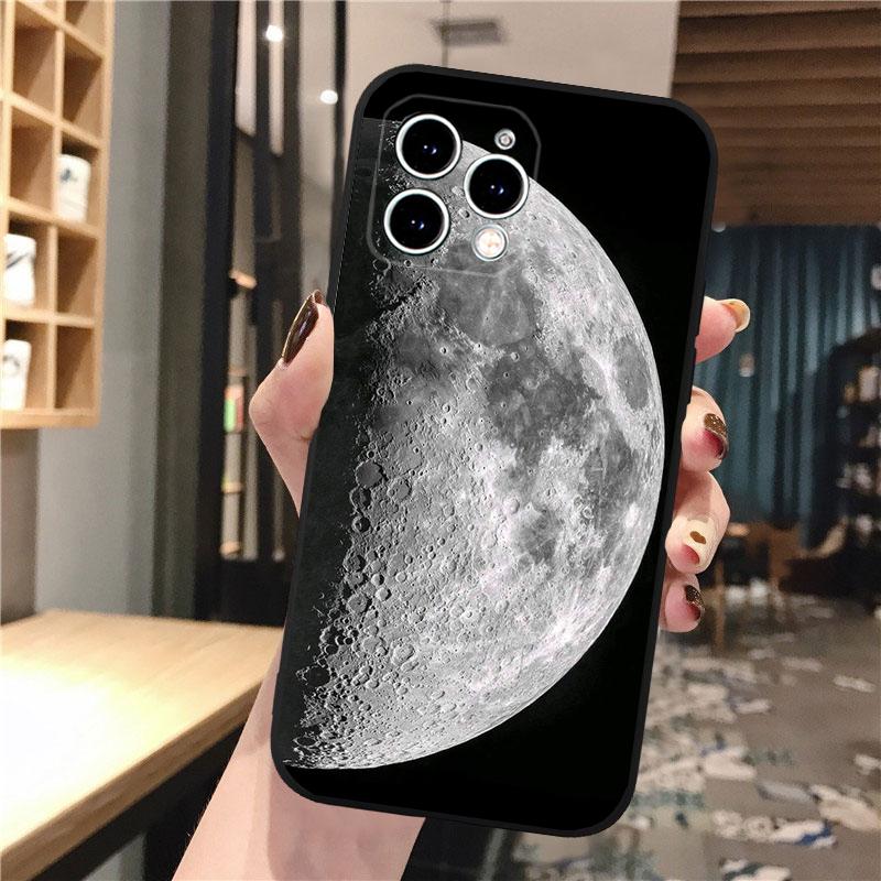 Чехол для телефона «Космическая луна» для iPhone Samsung Galaxy Redmi Xiaomi Oppo OnePlus Note SA 7 8 9 10 11 12 13 14 20 21 22 23 53 54 Pro Max Plus Ultra TPU Soft