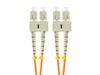 Patchcord światłowodowy Lanberg MM SC/UPC-SC/UPC DUPLEX 3.0mm OM2 50/125 LSZH 2m pomarańczowy