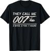 Папа-рыбак шутка - Они называют меня 007 - Смешная футболка с рыболовным юмором