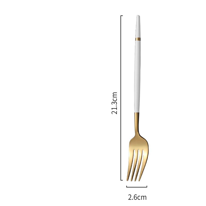 Роскошная португальская столовая посуда, столовые приборы из нержавеющей стали, нож для стейка, десертная вилка для фруктов, столовая ложка, набор кухонных принадлежностей в золотом стиле в западном стиле