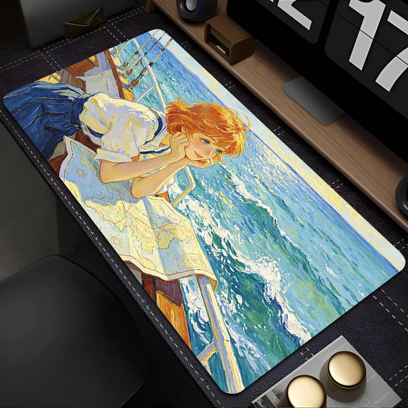 Mouse Pad One Piece Nami Anime Desk Mat Computer Keyboard Pad Gaming Cabinet Pc Accessories Carpet Large Game Rubber Mousepad
