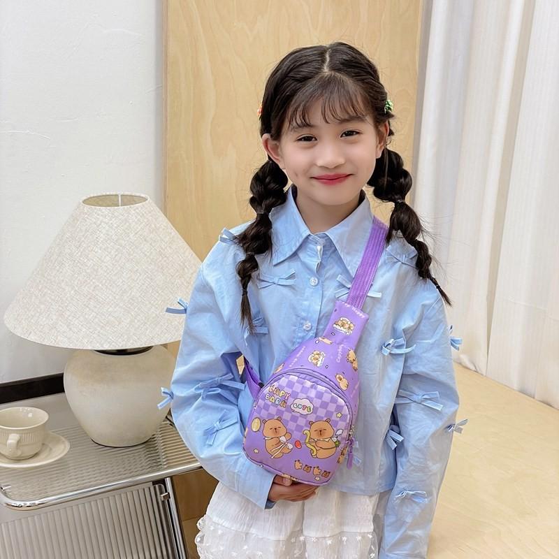 Узор Животное Капибара Одноплечная Нагрудная Сумка Кроссбоди Мода Подарок Детям