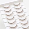 10 Pairs Natural Look Manga Lashes Japanese Cosplay Faux Mink Lashes  for Women