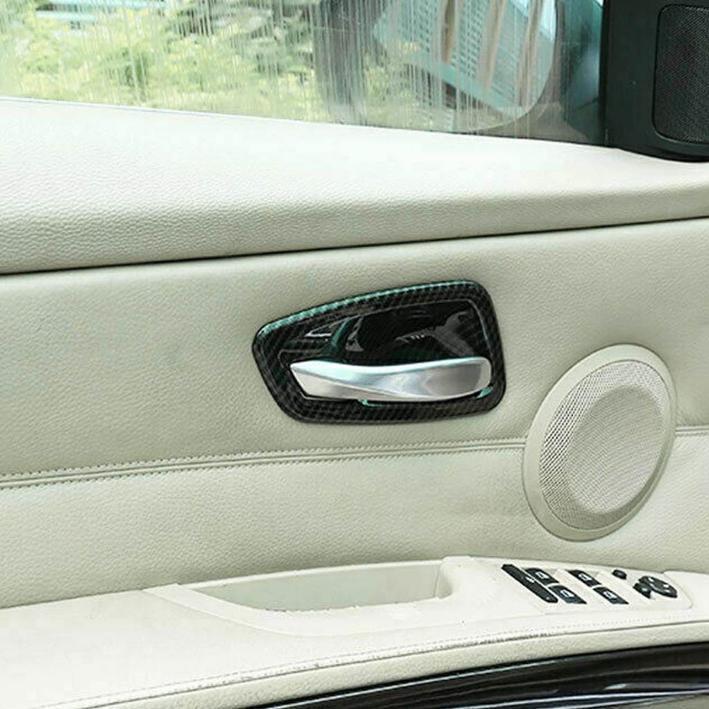 4 шт., внутренняя дверная ручка, накладка из углеродного волокна для BMW E90 E91 M3 Sedan 2005 2006 2007 2008 2009 2010 2011