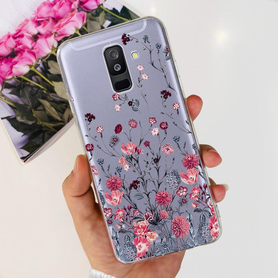 For Samsung A6 Plus 2018 Case SM-A605F New Fashion Butterfly Marble Soft Silicone Funda For Samsung Galaxy A6 A6+ SM-A600F Cover