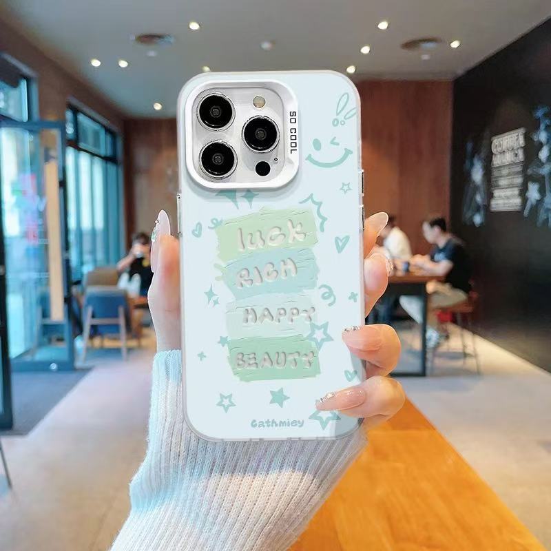 Новый модный бренд смайлик подходит для чехла для мобильного телефона iphone17 Apple 15promax/14 Европа и Америка 13pro12/16e.