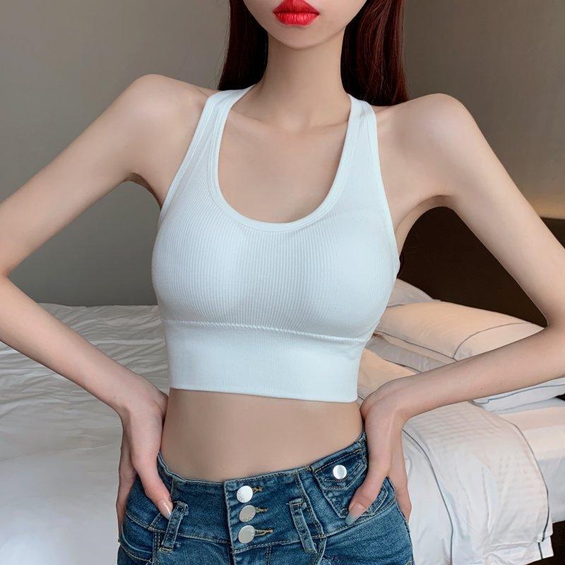 The New Cross Broadband Beautiful Back Halter Vest Underwear Casual Can Be Worn Outside The Gathering On The Support To Prevent Exposure To The Chest