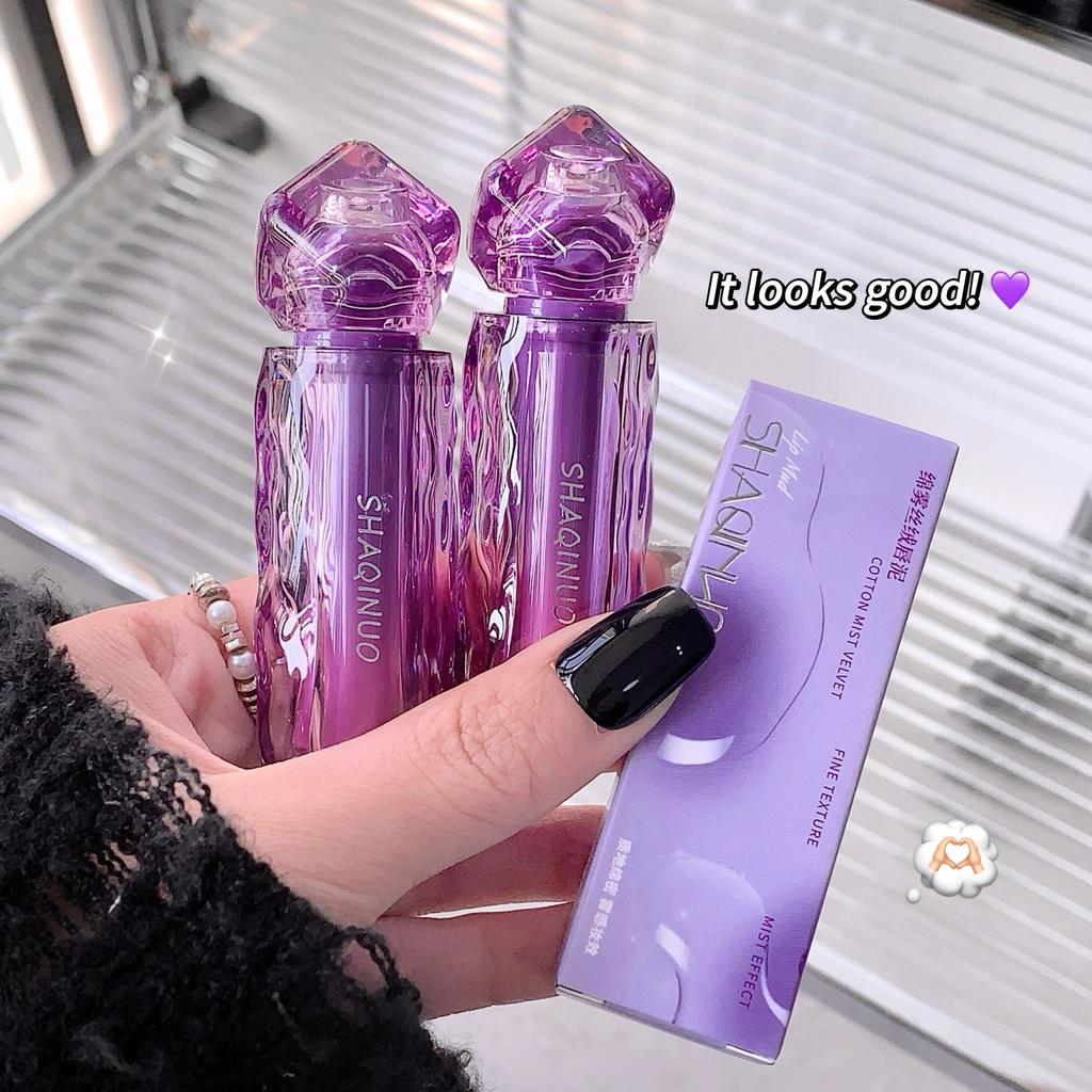 SHAQINUO Хлопковый матовый вельветовый мусс для губ