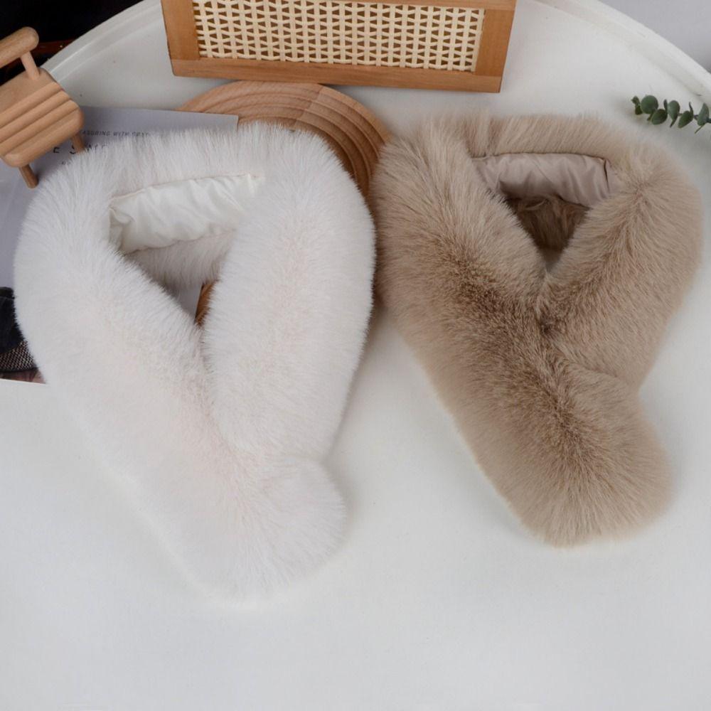 Multicolor Faux Fox Fur Collar Fashion Warm Shawl Scarve 2024 Fur Shawl Collar