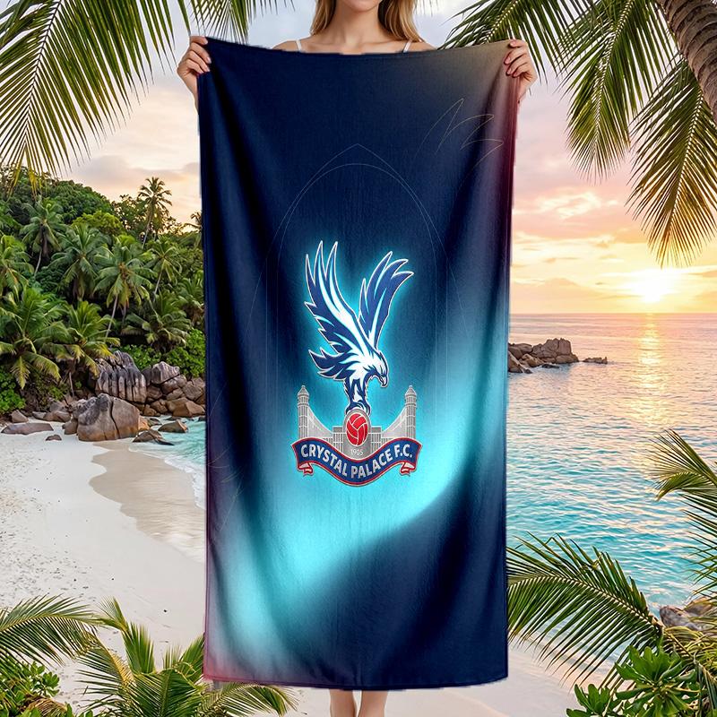Crystal Palace Football Beach Towel Soft Microfiber Summer Towel Quick Dry Absorbent Towel for Beach Swimming Pool Travel