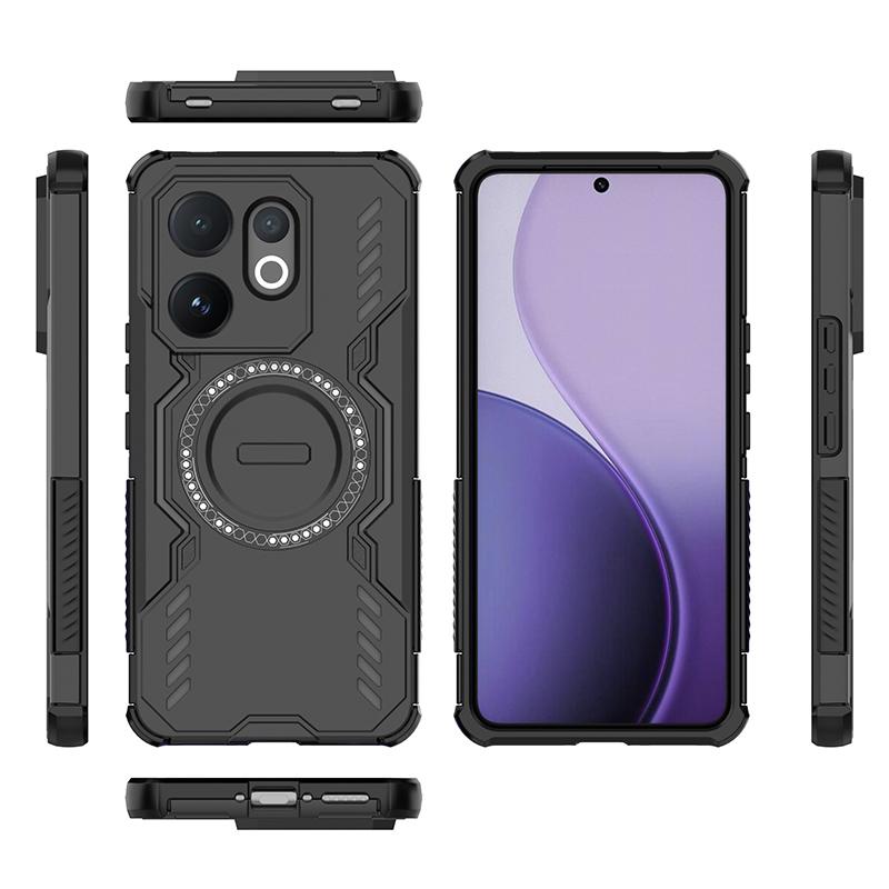 Для VIVO V60 Чехол-книжка Магнитный Кожаный Однотонный Ударопрочный Антиокислительный