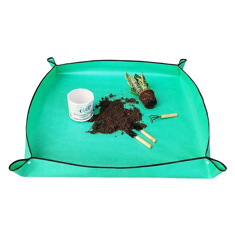 Водонепроницаемый коврик для цветочного горшка, коврик для внутреннего сада с рабочими перчатками, складной коврик для суккулентов для комнатных растений, коврик для комнатных растений, портативный