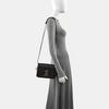 [Pre-Owned] Tb Small Black Leather Embossed Tb Shoulder Bag Crossbody Bag Gold Hardware Detachable Strap - Excellent #1BWBCE