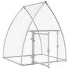 VidaXL Chicken Cage Silver 100x105x120 Cm Galvanized Steel, Chicken Coop, Chicken Run, Chicken Coop with Run, Hut 172552