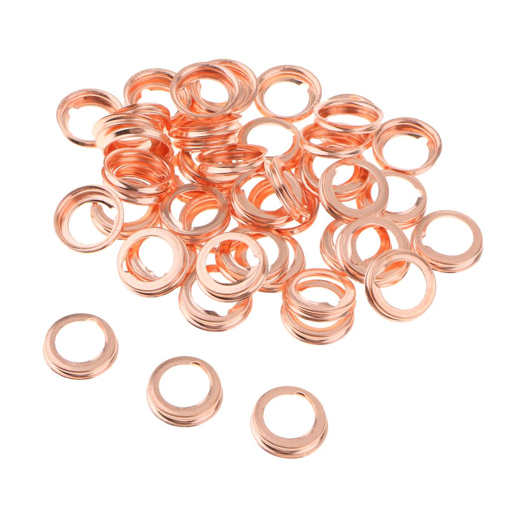 Oil Drain Plug Gaskets Metal Crush Washer Set Engine Sump Pan Seal for Automotive Oil Change Service