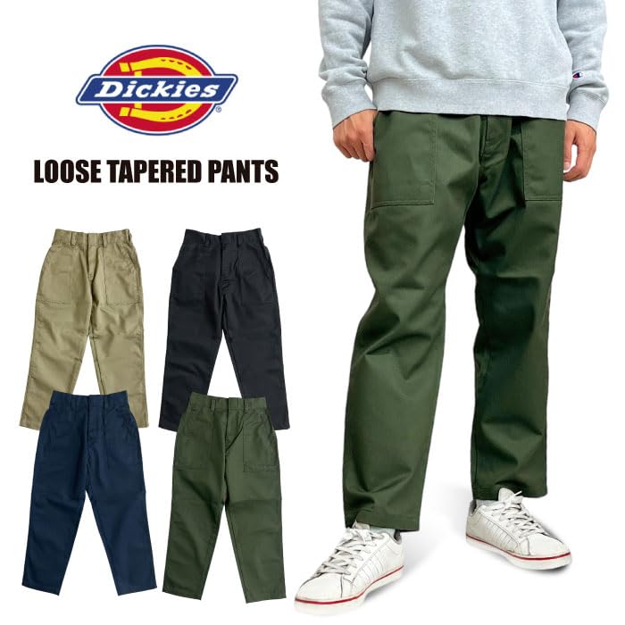 Dickies Loose Tapered Pants Work Pants Easy Pants Olive Green WD5842