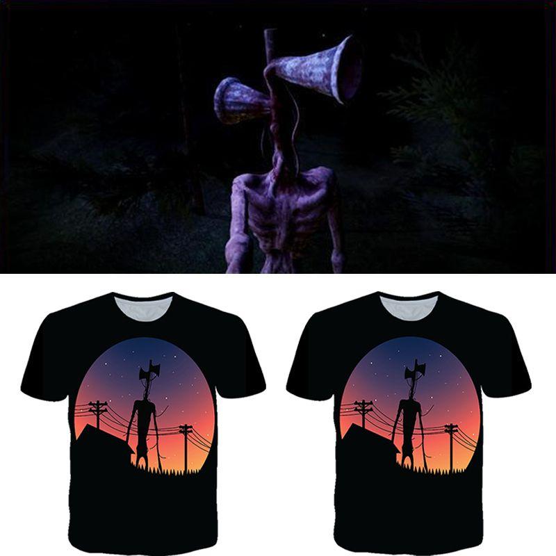 Детская футболка с изображением инопланетного монстра Сиреноголового, ужасающего персонажа городской легенды