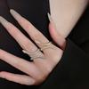 New Arrival Snake Shaped Cuff Bracelet Ring Set for Women Exaggerated Metal Unique Design Bracelet Fashion Jewelry Set
