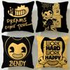 Чехол на подушку Bendy and the Ink Machine Мягкий Легко стирающийся Наволочка Универсальный для Дивана Кровати Путешествий и Офиса