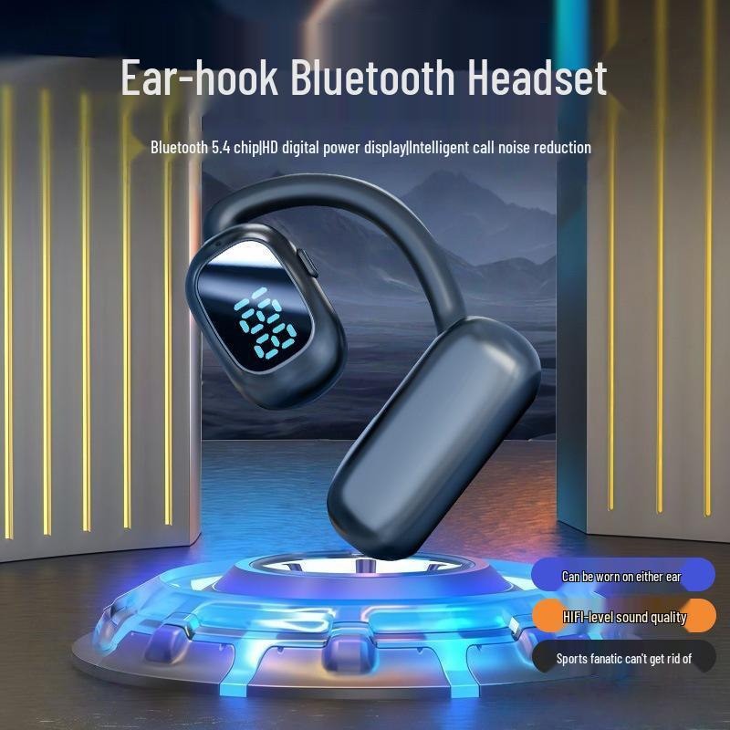 D31 Поворотные беспроводные Bluetooth-наушники с зажимом и цифровым дисплеем