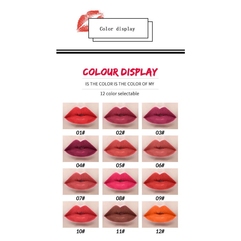 VIBELY 12 Colour Matte Lip Liner Waterproof Lip Trim Lipstick Pencil Lip Pencil