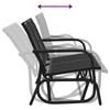 Garden Swing Bench Black 120.5 x 76 x 86.5 cm Textilene & Steel