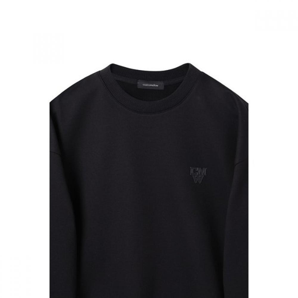 Customellow Black Graphic Sweatshirt Black Cwtas25115bkx