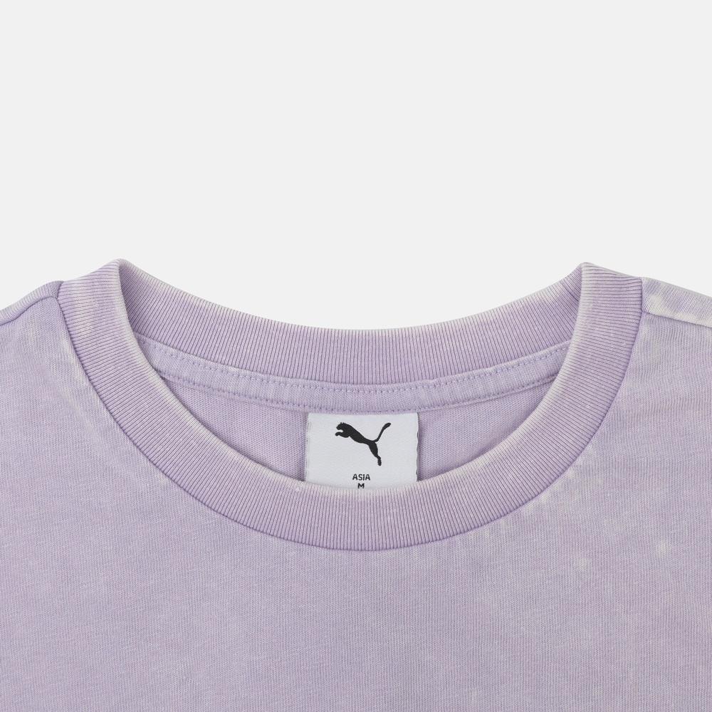 Puma Мягкая Простая Футболка с Коротким Рукавом и Круглым Вырезом Женские топы 639694-46