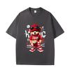 D06-52 MINISO 2026 Лето Высококачественная Печатная Чистохлопковая Плечевая Модель Мужская и Женская Футболка с Круглым Вырезом и Коротким Рукавом для Пары