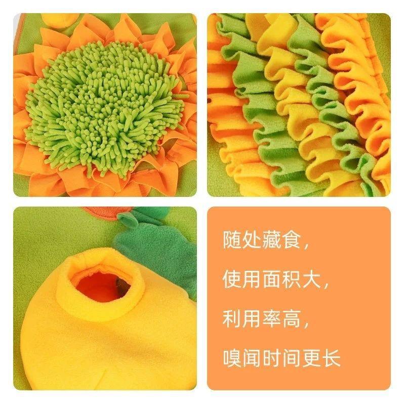 Dog Snuffle Mat Mental Stimulation Slow Feeding Puzzle Toy Small Medium Dogs Indoor Use Washable Fleece