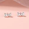 Bow Stud Earrings Female Sweet Temperament Japanese and Korean Style Earrings Simple and Light Luxury