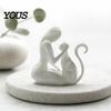Настольные мягкие украшения 3D-печатная скульптура, цельнолитая фигурка, абстрактная устойчивая скульптура-декор, Женщина Кошка, Арт-украшение для дома