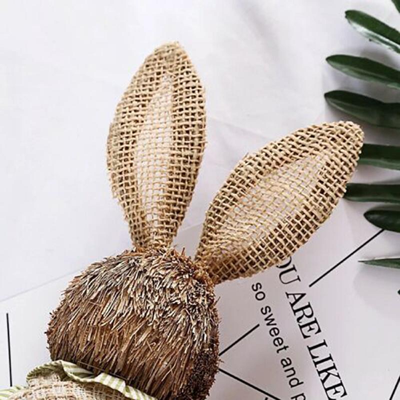 32cm Easter Rabbit Props Home Living Room Decoration Ornaments Simulation Rabbit Easter Grass Fur Rabbit
