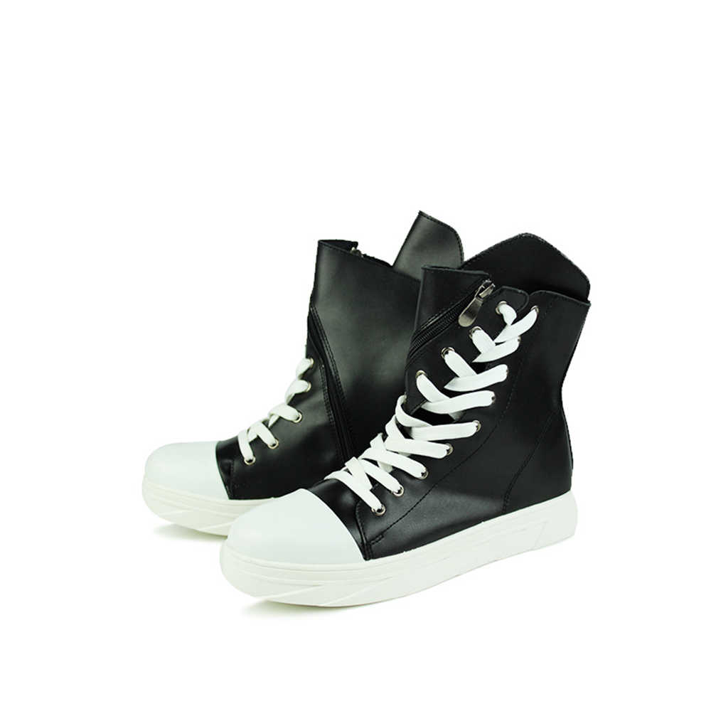 Мужская обувь класса люкс на молнии с высоким вырезом, обувь для скейтбординга, мужские кроссовки, размер 43, спортивная, для косплея, низкая цена