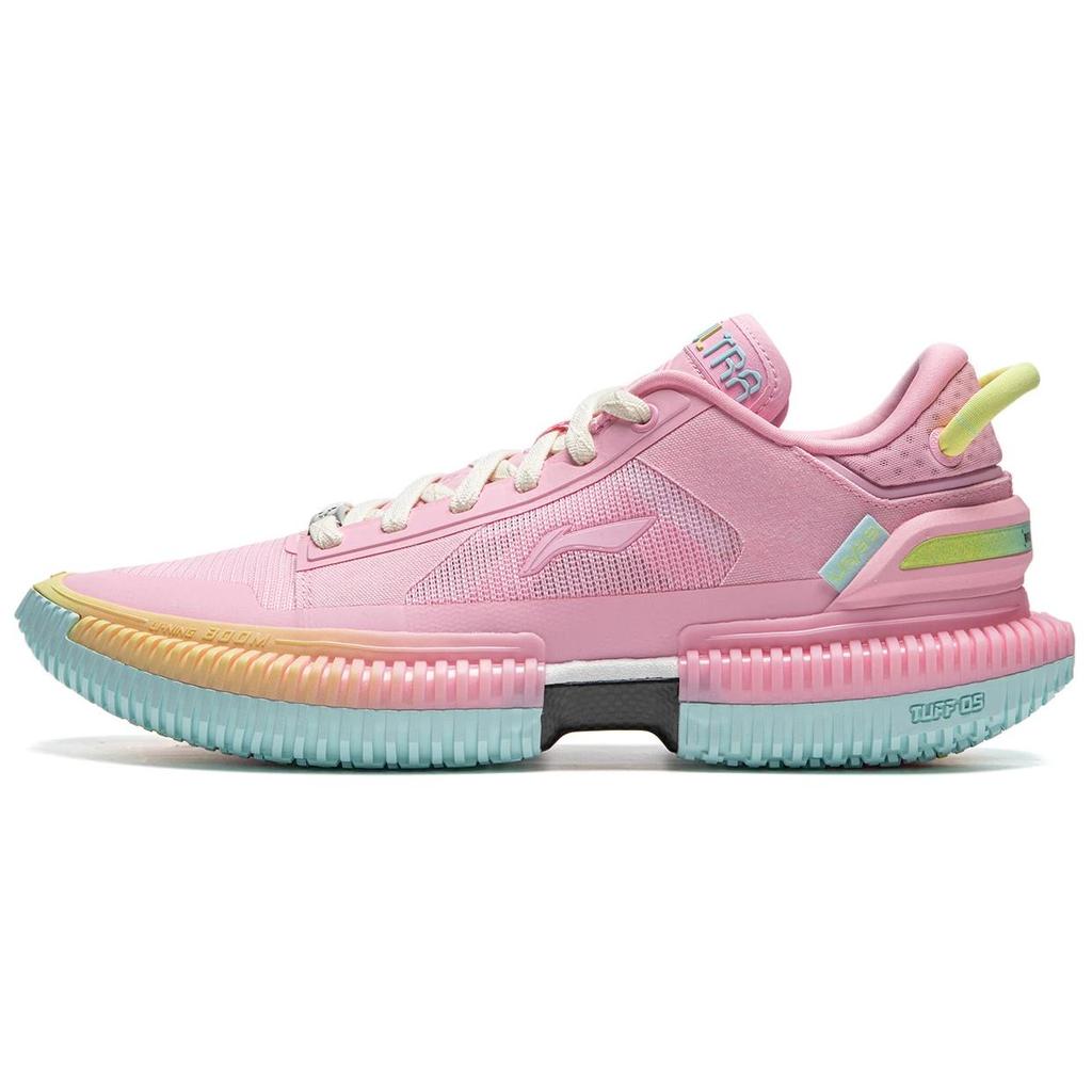 Li Ning Нескользящие и дышащие низкие мужские баскетбольные кроссовки Phoenix Pink ABFU013-2