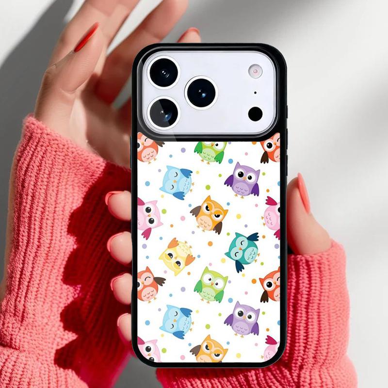 Owl Cute lovers Kawaii Cartoon Phone Case for iPhone 17 Air 16e 15 14 13 Pro Max Back Cover for 12 11 Pro Coque