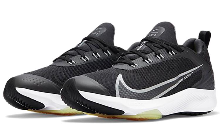 Nike Скорость зума Устойчивость к скольжению Амортизация Низкие Детские Беговые Кроссовки Черный Серый Детские CJ2088-001