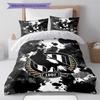 Collingwood Magpies Pattern Bedding Set Quilt Cover Pillowcase Home Decor Gift (1 * duvet cover + 2 * pillowcase, without core)