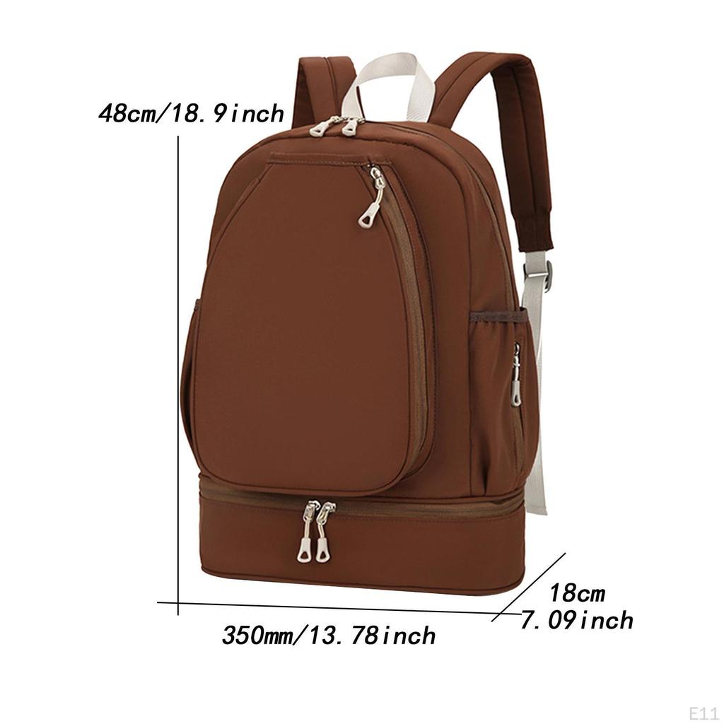 Tennis Pocket Backpack Large Capacity Back Pack with Shoe Compartment Duffel for Workout Pickleball